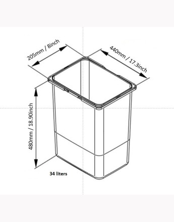 Bucket for bins (JC609M-2, JC609M-3, JC609M-4)