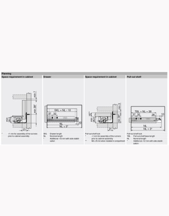 Side Stabilisation for Blum Movento drawer runners 