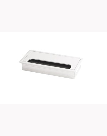 Metal desk cable grommet - rectangular 