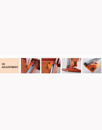 Undermount Comfort Slide drawer runners soft close - 3D slide - up to 19mm board - up to 30kg