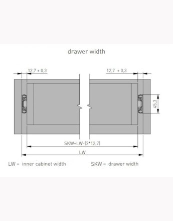 Drawer Runners Soft Close GTV - Versalite plus+