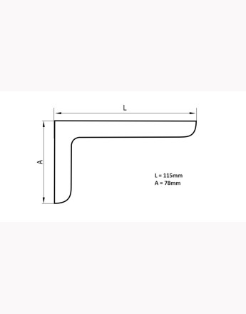 Shelf support bracket with covers - Invisible/Concealed Fixings - 120mm, 180mm, 240mm - white, silver, black