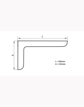 Shelf support bracket with covers - Invisible/Concealed Fixings - 120mm, 180mm, 240mm - white, silver, black