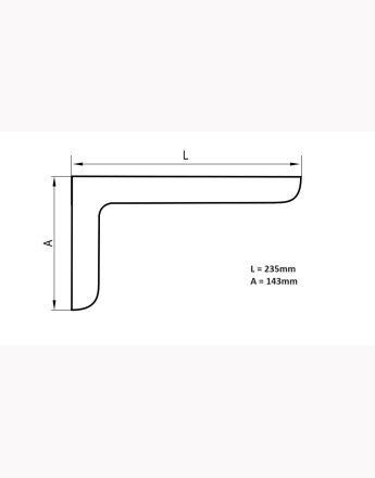 Shelf support bracket with covers - Invisible/Concealed Fixings - 120mm, 180mm, 240mm - white, silver, black