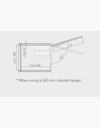 Soft close lift - medium spring power