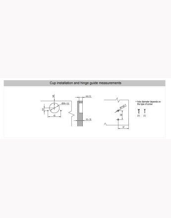 Kitchen hinges TECNO 45 degree Soft Close