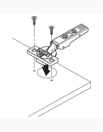 Blum 95° Full overlay CLIP top BLUMOTION narrow aluminum door soft-close hinge blum (71B950A)