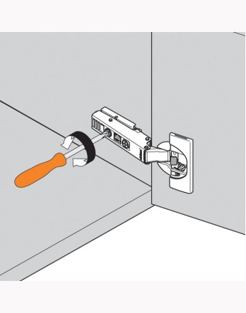 Blum 110° half overlay CLIP Top BLUMOTION hinge soft-close screw-on (71B3650) 