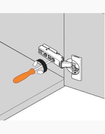 Blum 110° half overlay CLIP Top BLUMOTION hinge soft-close screw-on (71B3650) 