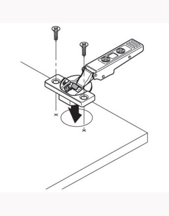 Blum 110° Inset CLIP Top BLUMOTION Hinge Soft-Close Screw-on (71B3750) ONYX