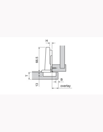 Blum 110° full overlay CLIP Top BLUMOTION hinge (71T3550) 