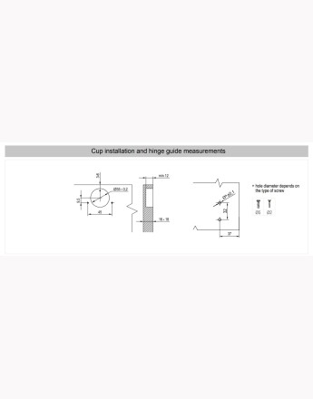 Kitchen hinges TECNO 90 degree Soft Close