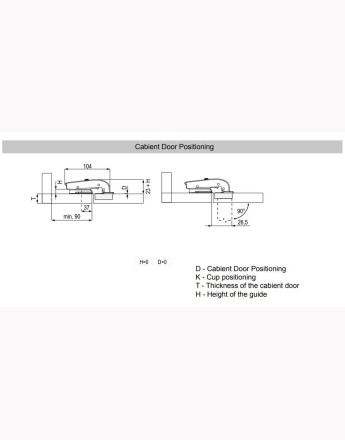 Kitchen hinges TECNO 90 degree Soft Close