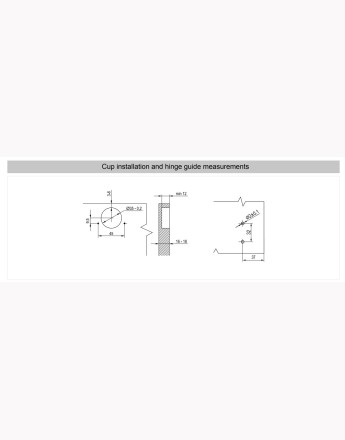 Kitchen hinges TECNO 155 degree Soft Close