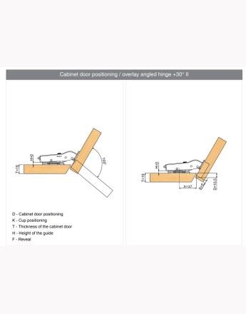 Kitchen hinges TECNO 30 degree Soft Close