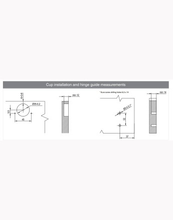 Kitchen hinges TECNO 30 degree Soft Close