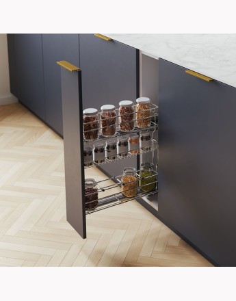 Pull Out Soft Close Wire Basket Kitchen Storage Unit 150 - 200 mm Variant Multi