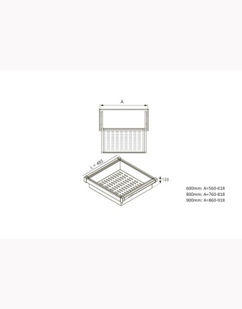 Metal Elite baskets - wardrobe - practical - 600mm, 800mm, 900mm