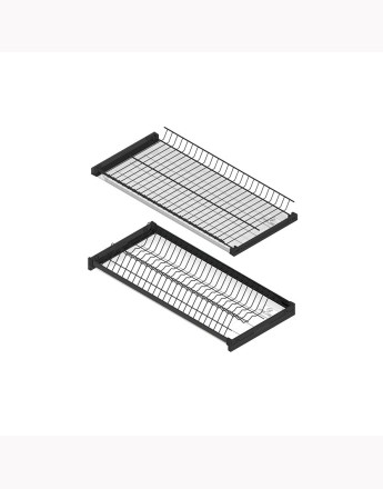  Variant 3 Dish - rack and draining system - chrome, black matt - 400mm-900mm