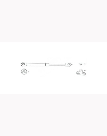 GAS STRUT (L-156) LID STAY CABINET DOOR HINGE SOFT OPEN/CLOSE + FIXINGS 50NM TO 80NM