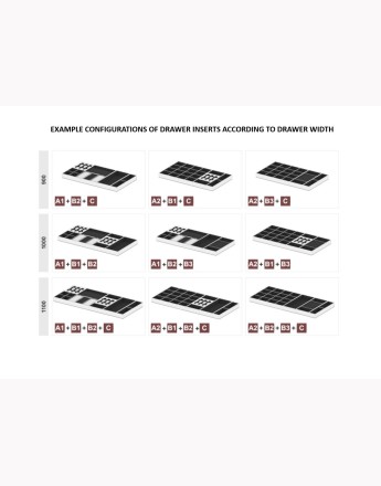 Wardrobe accessories and jewelry inserts - black/orange - 6 models 