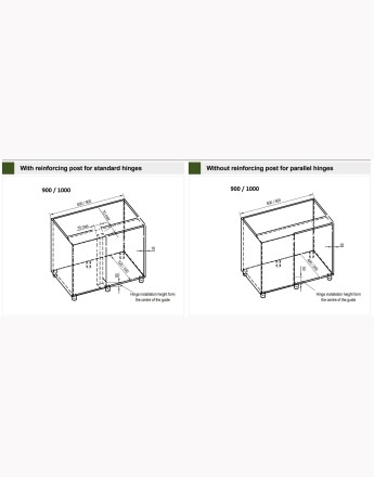 Corner Optima MAXIMA SILVA - Pull out 900 mm and 1000 mm unit kidney corner basket - SOFT CLOSE