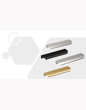 LENTIS - edge handle - black, gold, chrome, aluminium