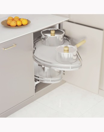 ERGO Corner Optima - pull out 900 mm and 1000 mm unit kidney corner basket - SOFT CLOSE