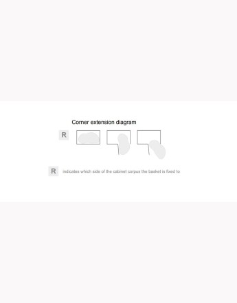 ERGO Corner Optima MAXIMA SILVA - Pull out 900 mm and 1000 mm unit kidney corner basket - SOFT CLOSE