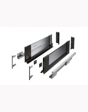 AXIS PRO drawer system with glass - black - high 84, 167