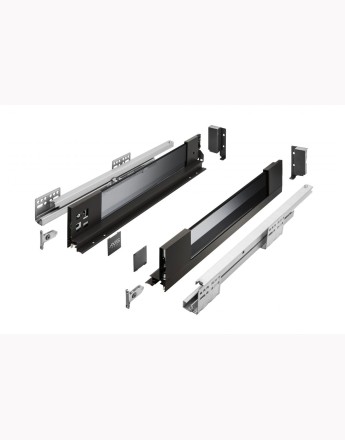 AXIS PRO drawer system with glass - black - high 84, 167 AXIS PRO drawer system with glass - black - high 84, 167