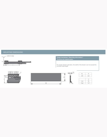 AXIS PRO drawer system with glass - black - high 84, 167 AXIS PRO drawer system with glass - black - high 84, 167