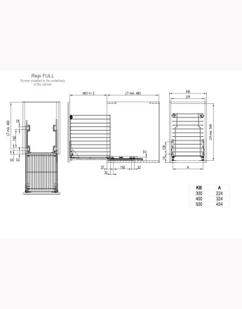 Soft Close LAUNDRY basket - 300, 400 and 500mm 