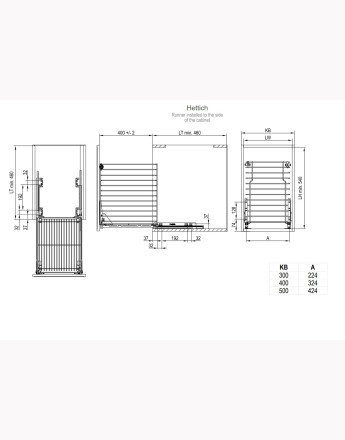 Soft Close LAUNDRY basket - 300, 400 and 500mm 