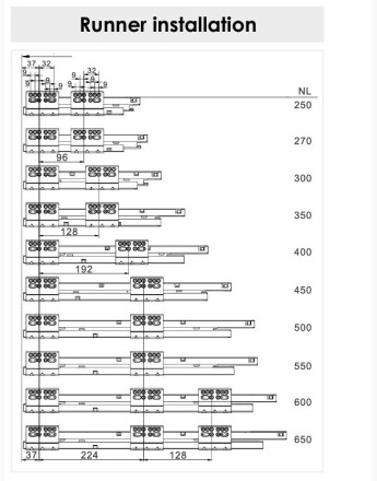 Comfort Box Plus Drawers - soft close, silver, rectangular, 450mm, H84, H135, H199