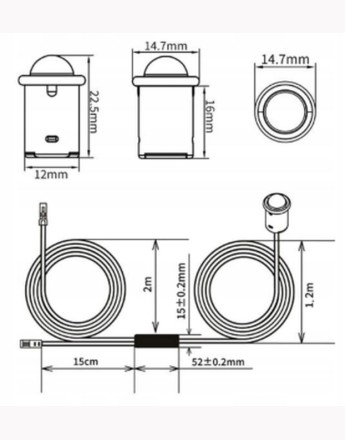 PIR Motion Sensor Switch 12V–24V for LED Lighting - Automatic Motion Detection - Recessed & Surface Mount (W17) PIR Motion Sensor Switch 12V–24V for LED Lighting - Automatic Motion Detection - Recessed & Surface Mount (W17)