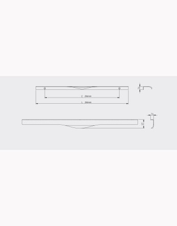 PICADO Aluminium Edge Handle for Cabinets & Drawers | Modern Minimalist Cabinet Pull | Kitchen Furniture Handle - 296mm PICADO Aluminium Edge Handle for Cabinets & Drawers | Modern Minimalist Cabinet Pull | Kitchen Furniture Handle - 296mm