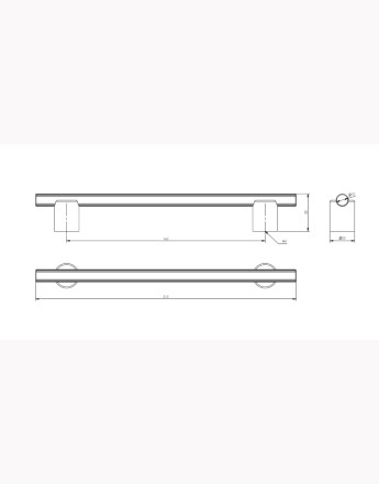 LINEA Furniture Handle - Modern Aluminium Cabinet Handle - 160mm, 320mm, 1200mm