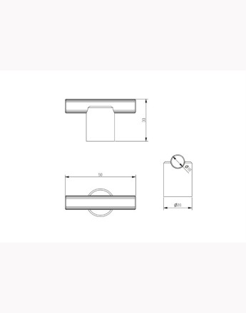 LINEA Furniture Handle - Modern Aluminium Cabinet Handle - 160mm, 320mm, 1200mm